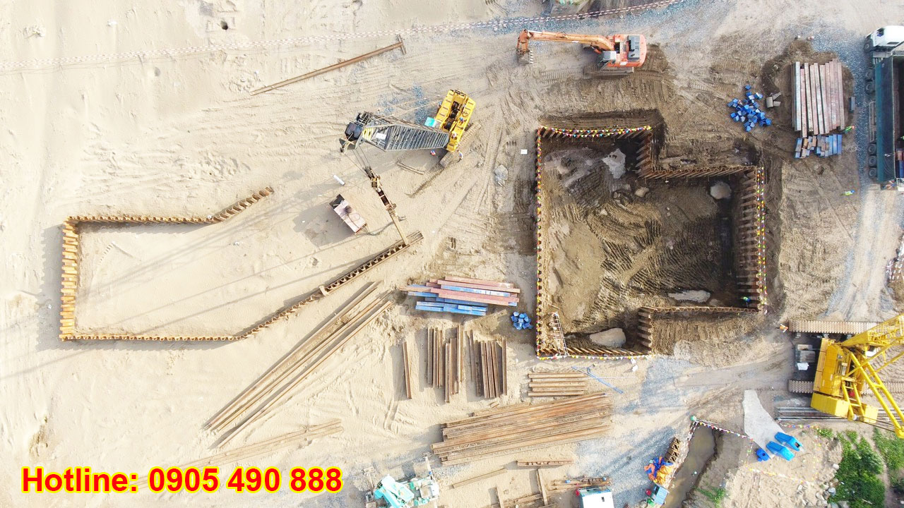 Thi công cừ larsen