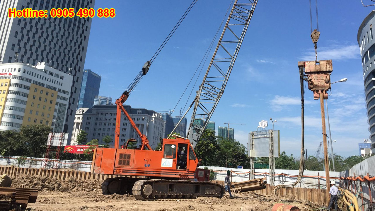 Thi công cừ larsen