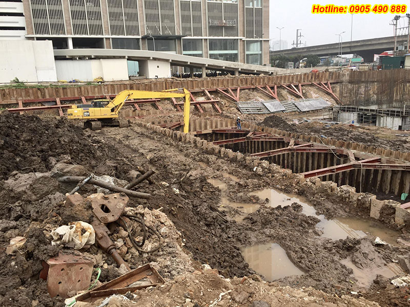 Thi công cừ larsen